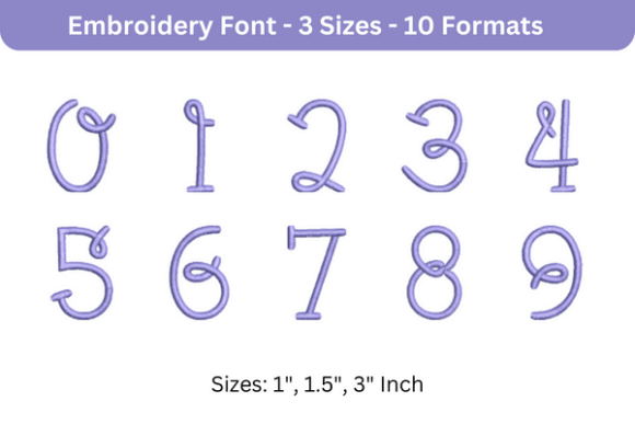 BumbleBee Font 0 to 9: A Versatile Embroidery Choice