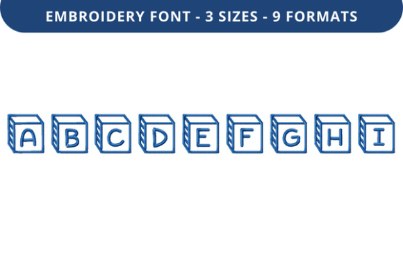 Corner Block Font Uppercase a to I: A Stylish Embroidery Choice