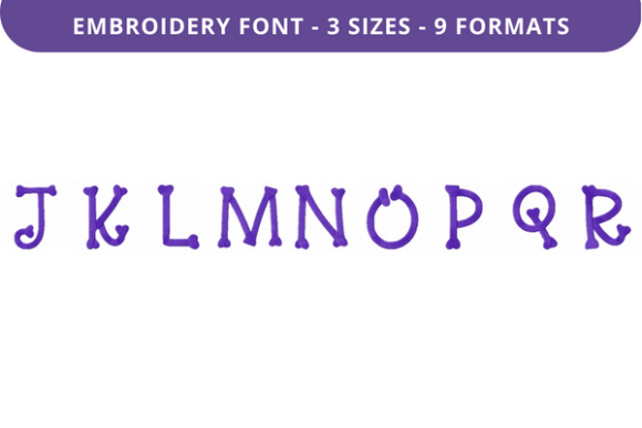 Curves and Bones Font: A Festive Embroidery Choice