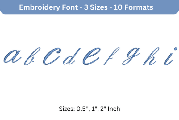 English Font Lowercase a to I: A Stylish Embroidery Choice