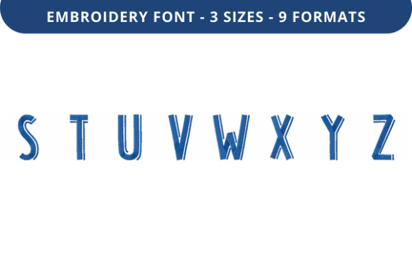 Exploring Middle Right Font S to Z for Embroidery