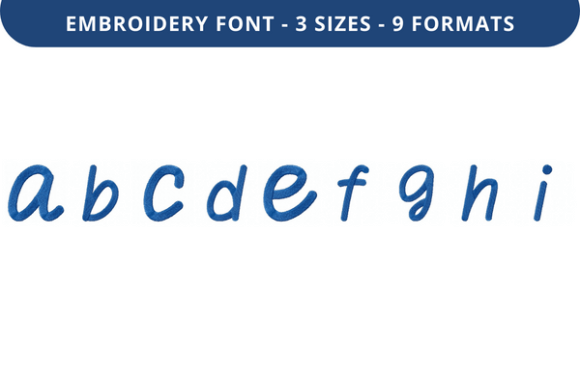 Exploring Quiet Dindle Font: A to I for Embroidery