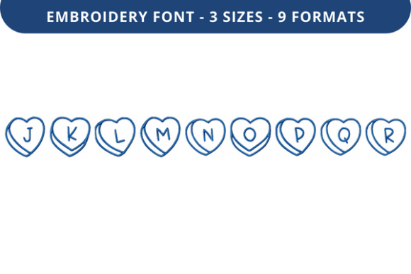 Exploring Talking Hearts Font J to R