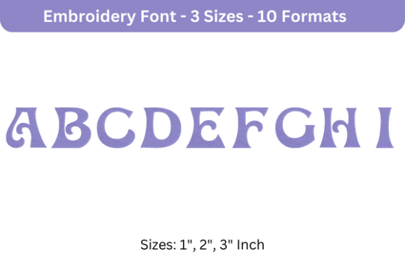 Pasdenom Font a to I: A Versatile Embroidery Choice