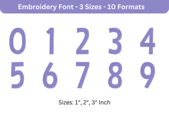 Review: Bimbo Font 0 to 9 for Seasonal Embroidery