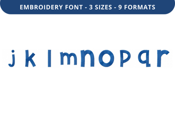 Review of Gumbies Font J to R for Embroidery