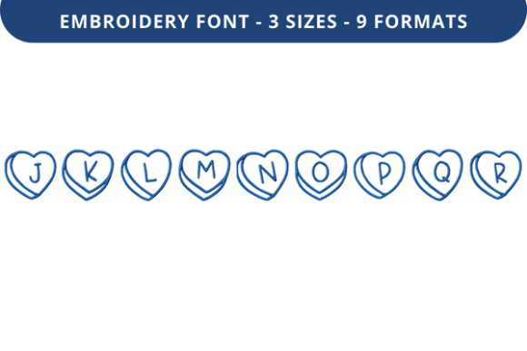 Review: Talking Hearts Font Lowercase J to R