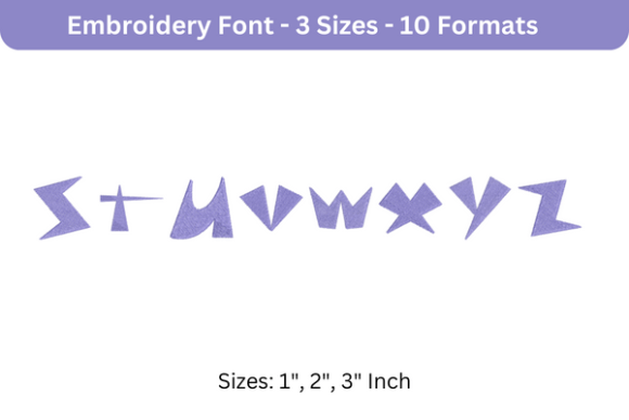 Space Patrol Font S to Z: A Stellar Embroidery Choice