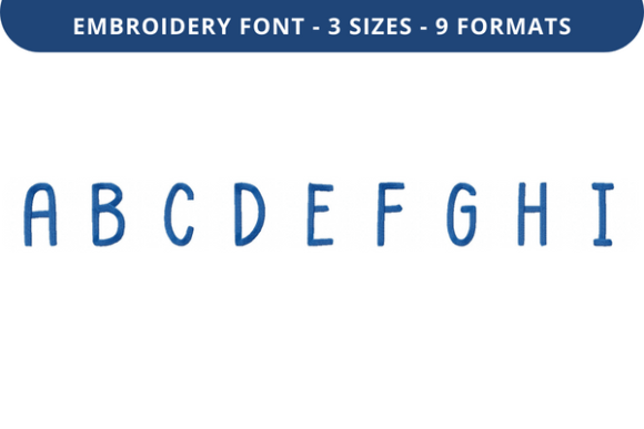 Sunny Box Font a to I: A Versatile Embroidery Choice