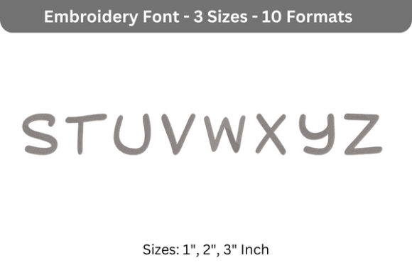 Toon Time Font S to Z: A Charming Embroidery Choice