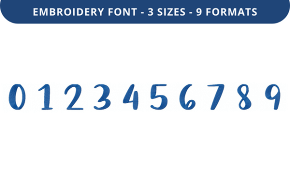 Tropic Berry Font 0 to 9: A Fresh Embroidery Choice