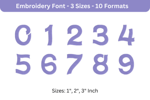 Wavie Font 0 to 9: A Premium Embroidery Choice