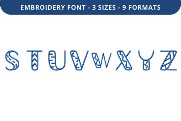 Wrapping Paper Font S to Z: A Festive Embroidery Choice