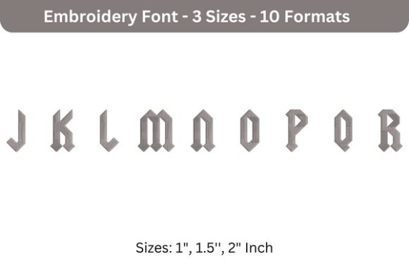 Yeller Font J to R: A Versatile Embroidery Choice