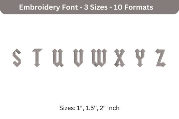 Yeller Font S to Z: A Bold and Versatile Embroidery Choice